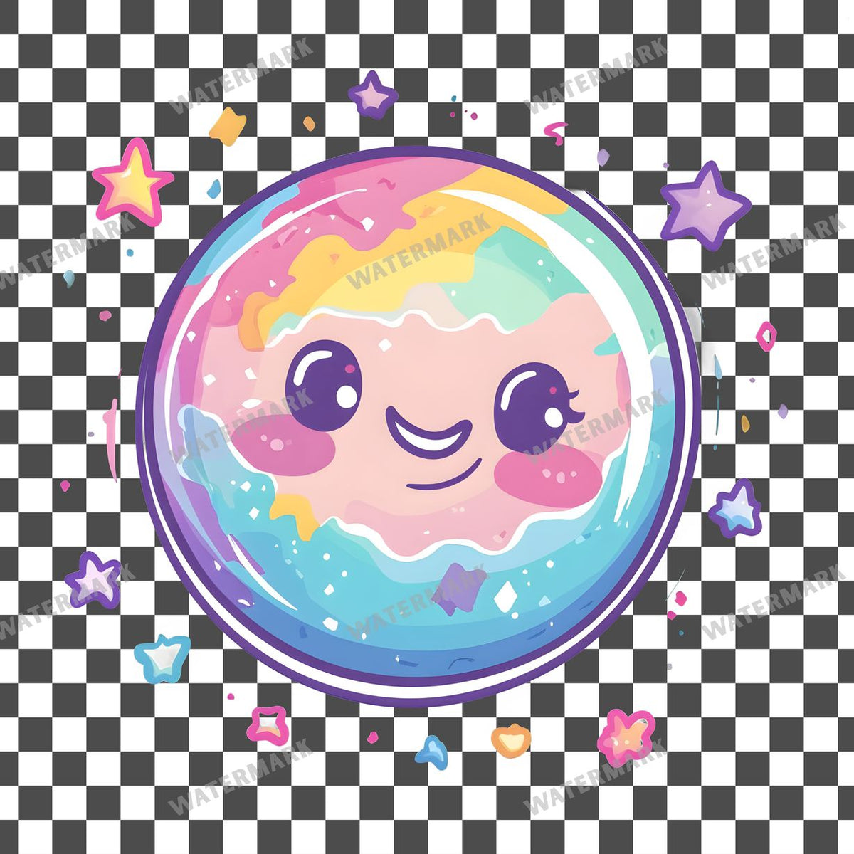 Planet Kawaii Style Clipart Pngs