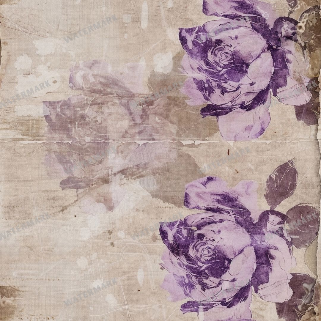 Purple Flowers Seamless Pattern