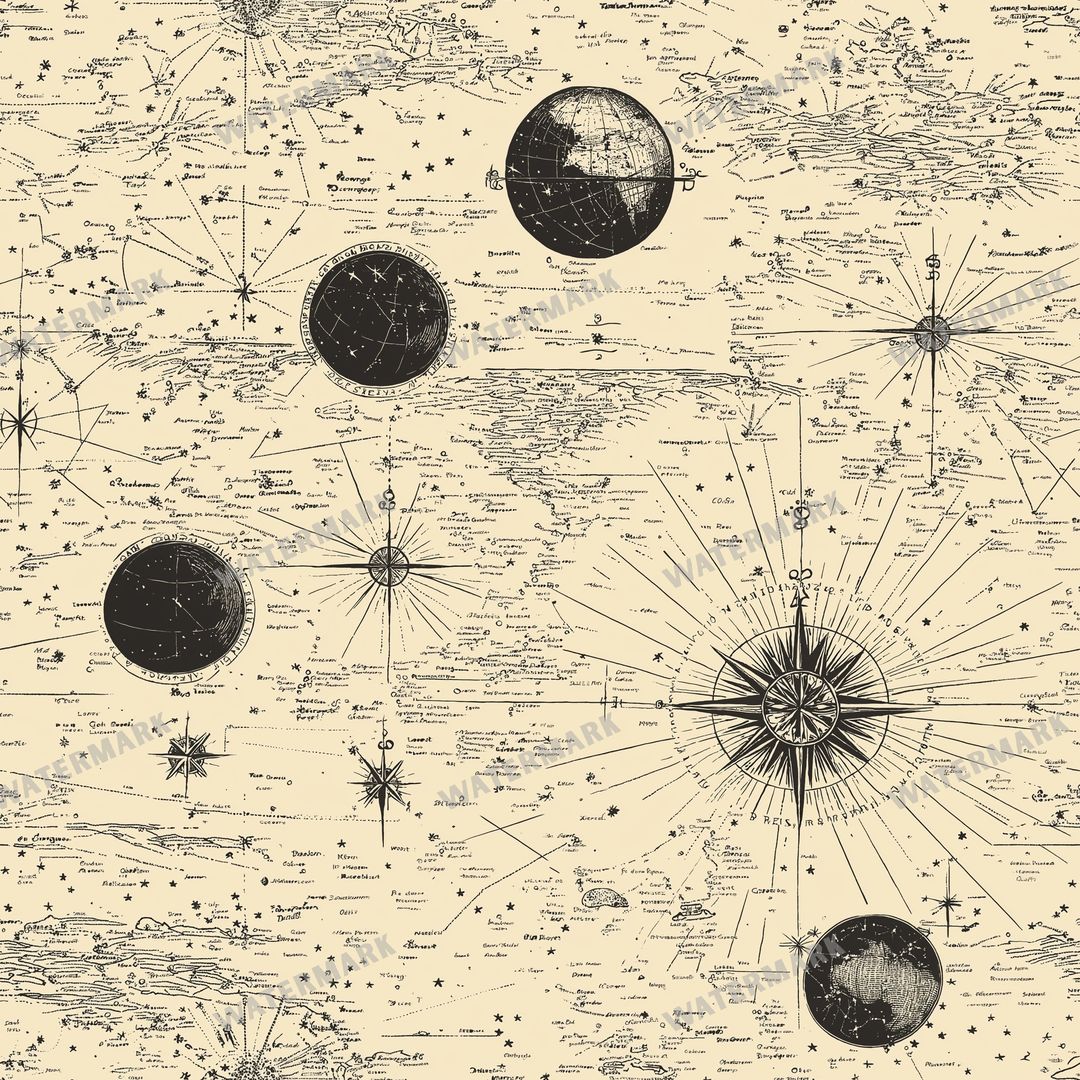 Space And Celestial Seamless Pattern