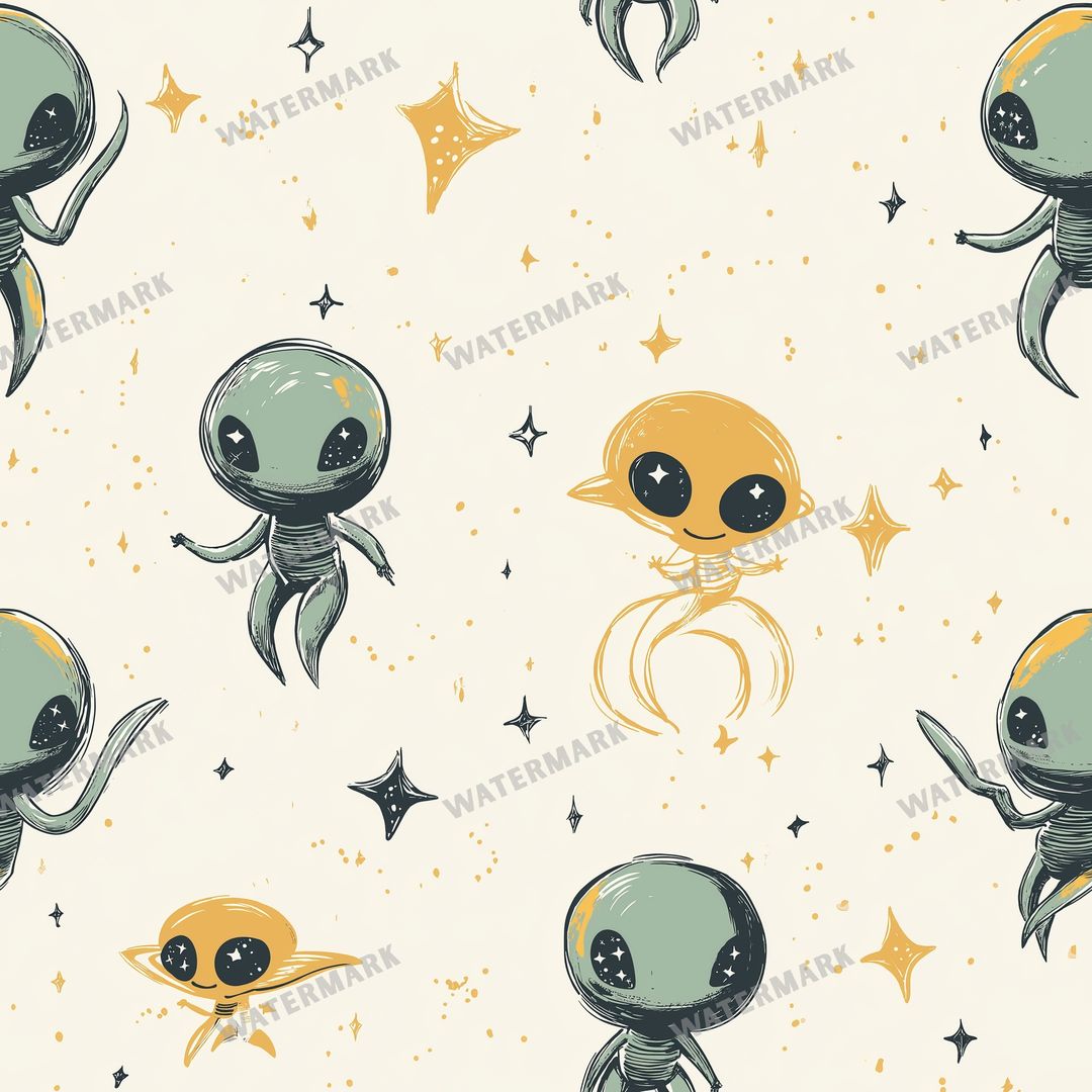 Space And Celestial Seamless Pattern