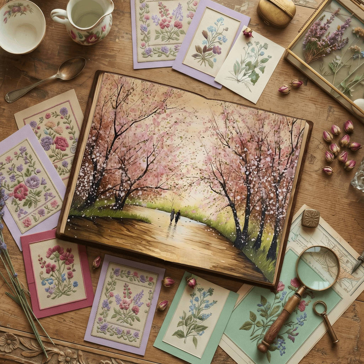 Spring Walk Digital Papers