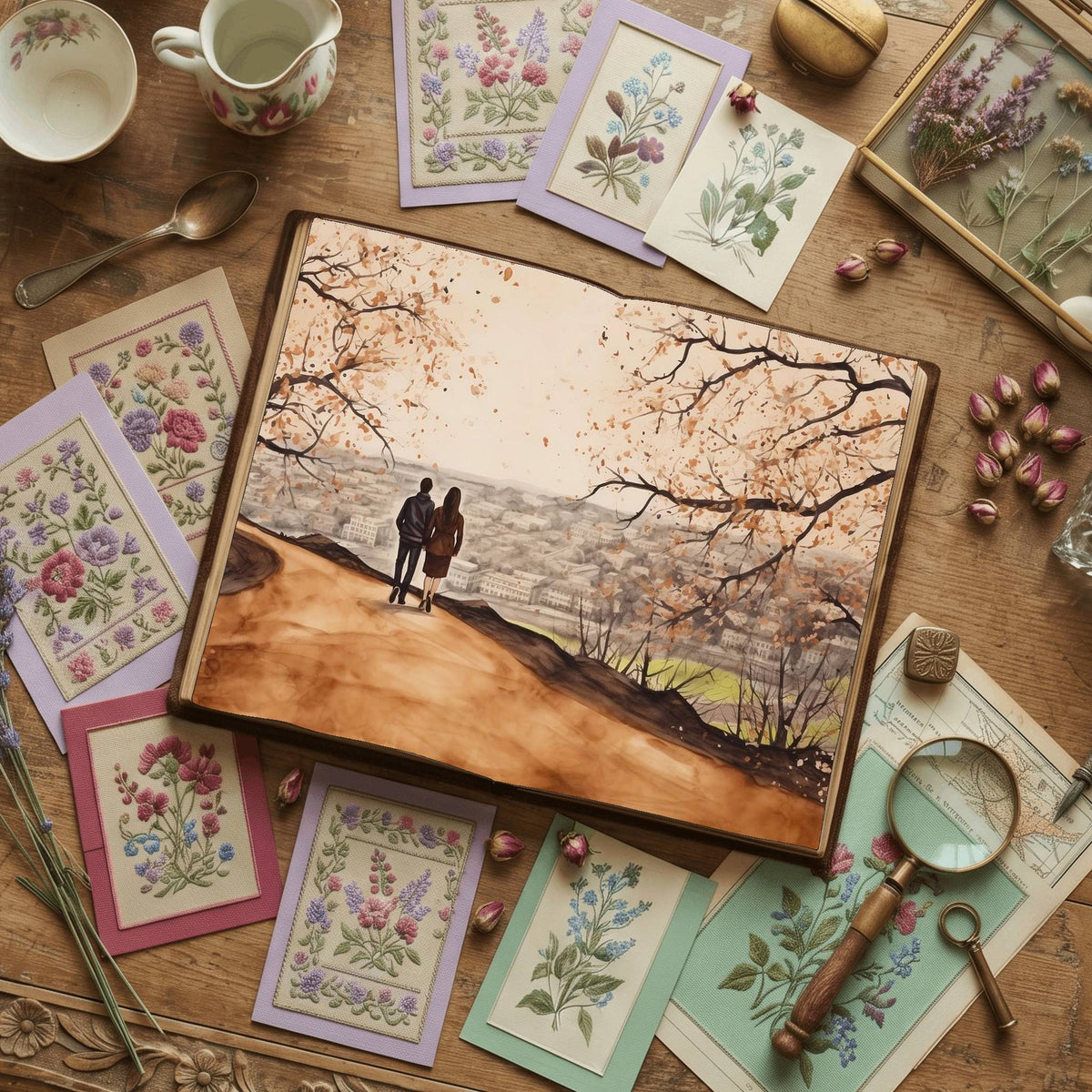 Spring Walk Digital Papers