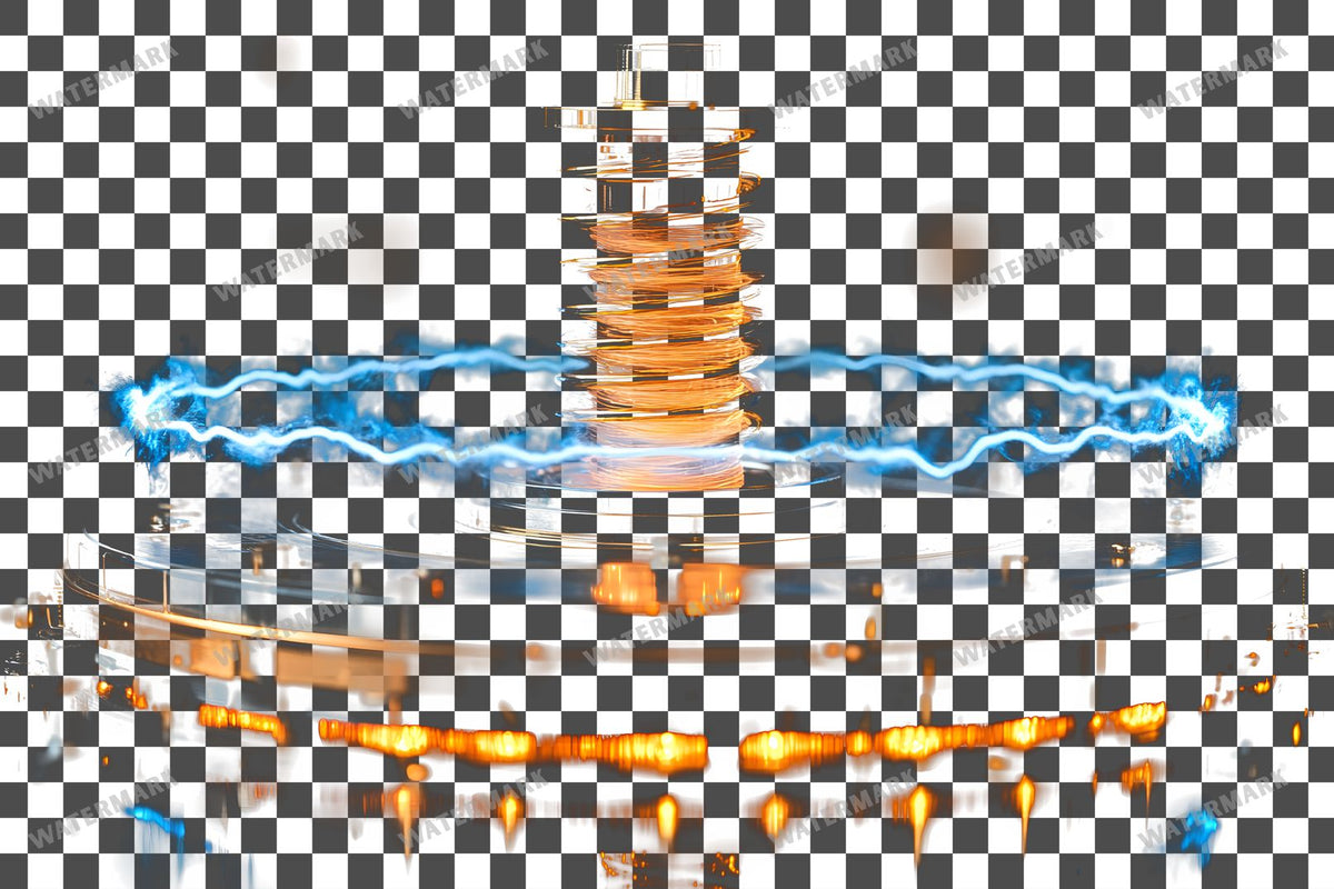 Steampunk Tesla Coil Transparent Overlay Pngs