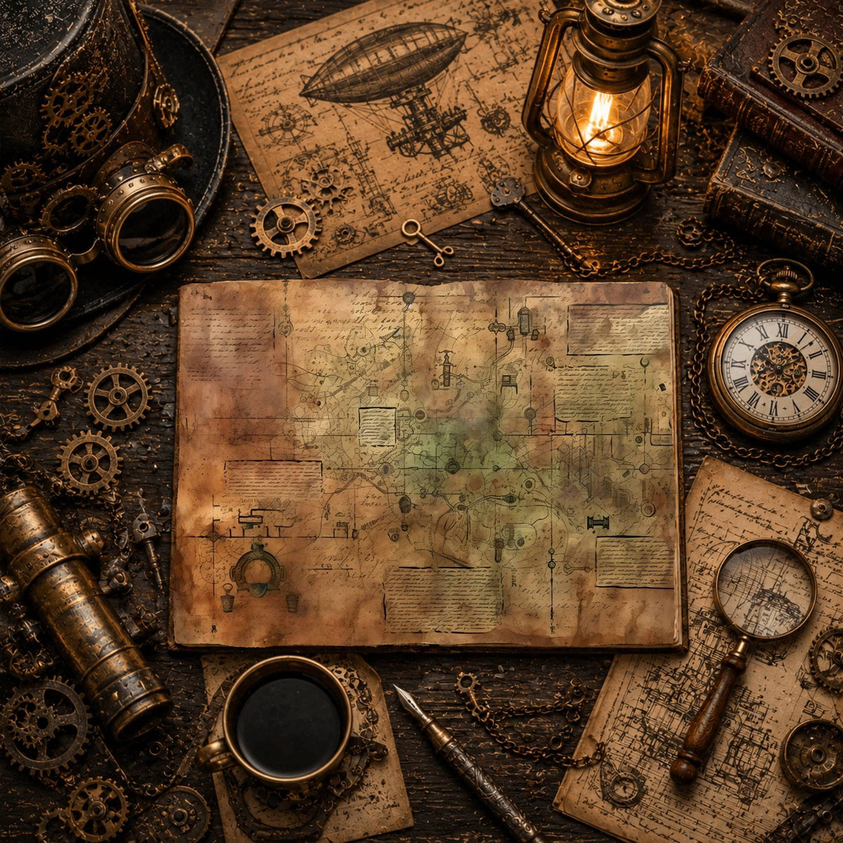 Steampunk Digital Papers