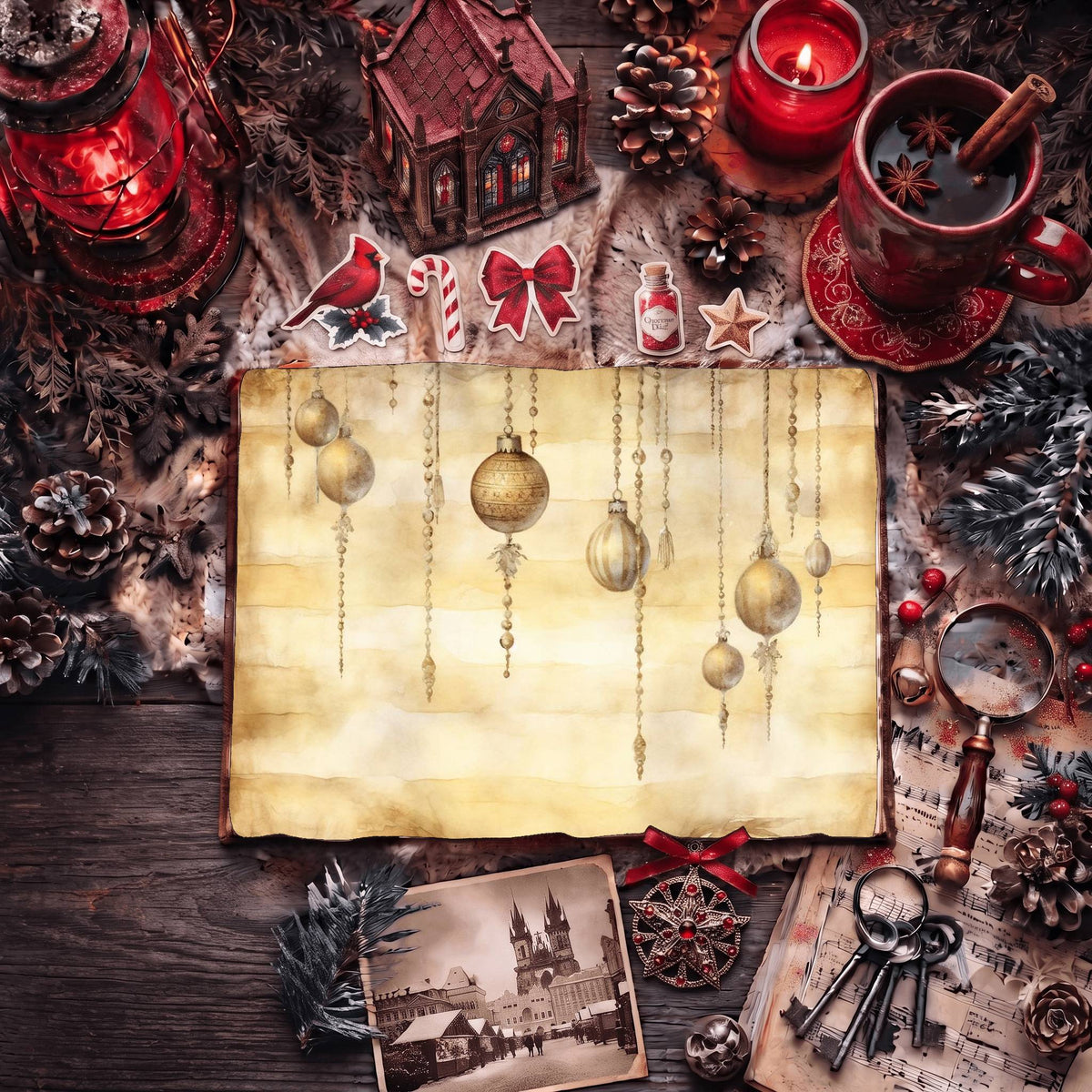Striped Christmas Digital Papers