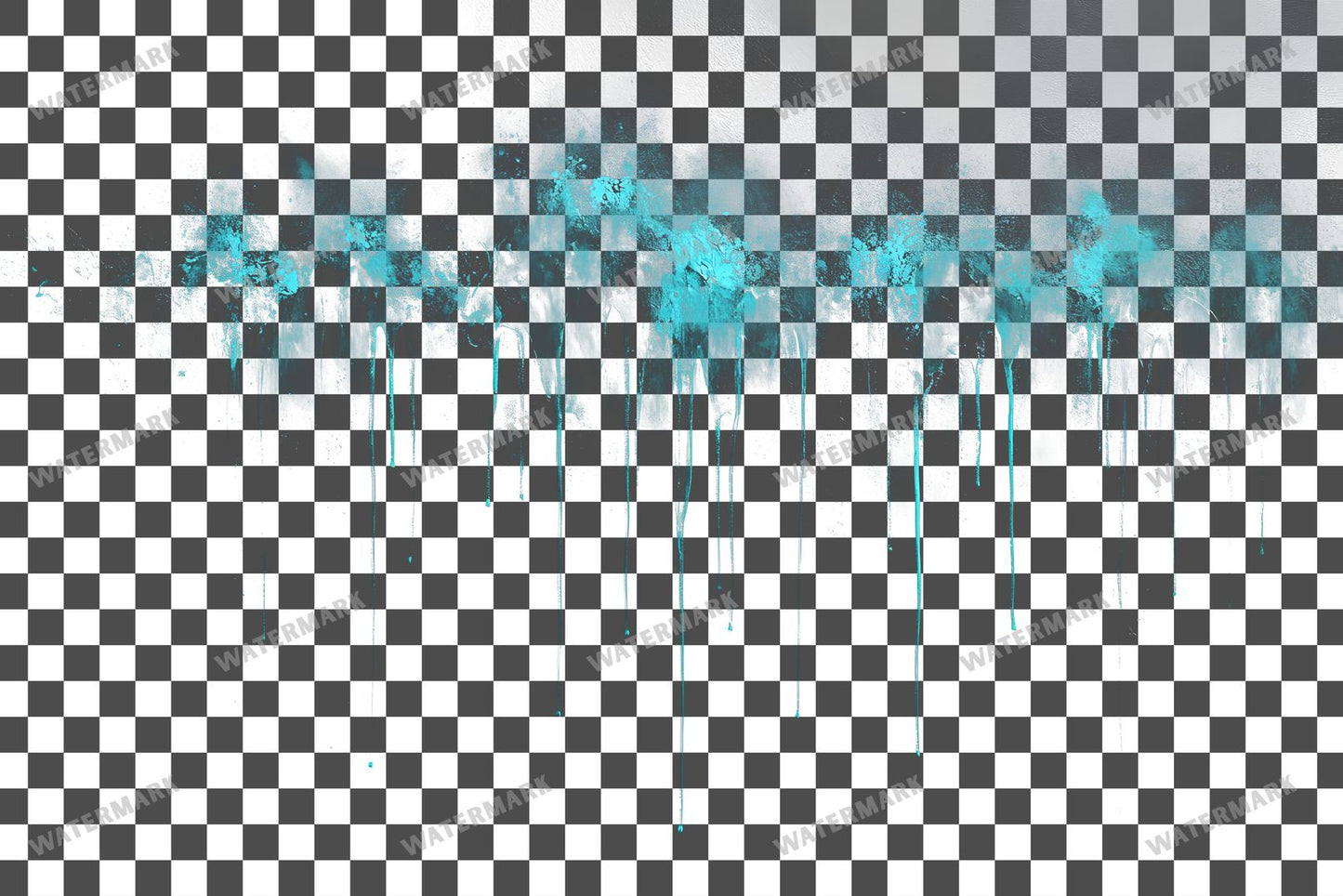 Teal Paint Drips Glowing Paint Transparent Overlay Pngs