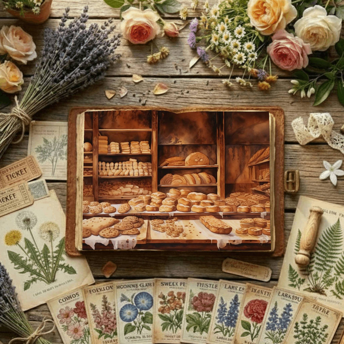 The Bakery printable junk journal paper, page preview 3