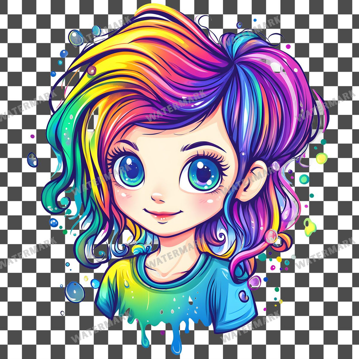Train Kawaii Style clipart PNG on a transparent background, design 3