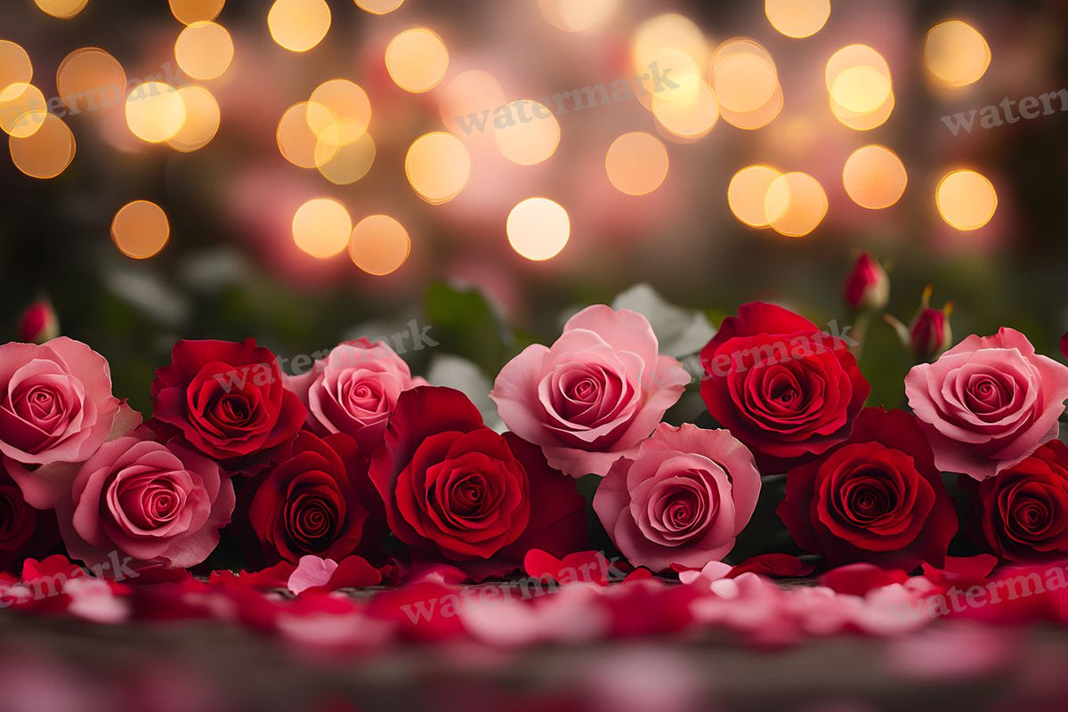 Valentine Rose Garden digital photo backdrop for photo editing, preview 2