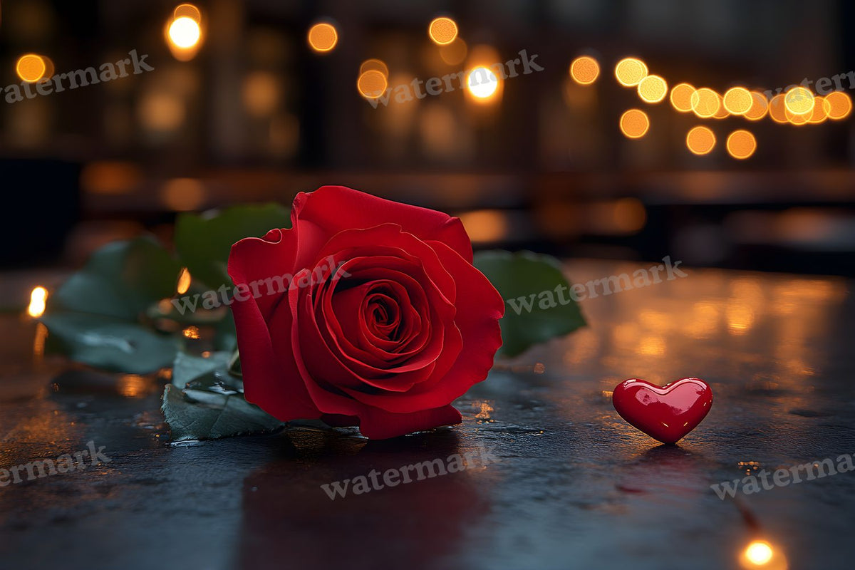 Valentine's Day digital photo backdrop for photo editing, preview 2