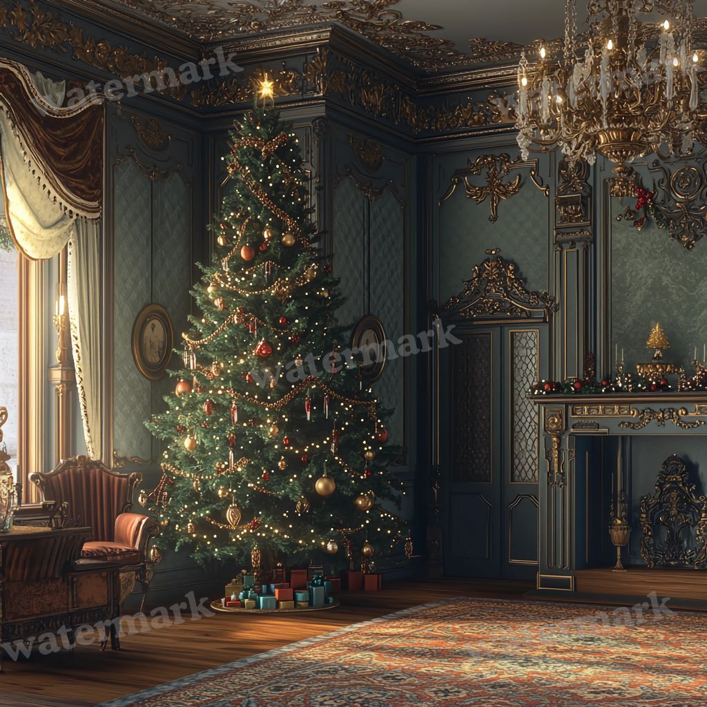 Victorian Christmas Backdrop Images