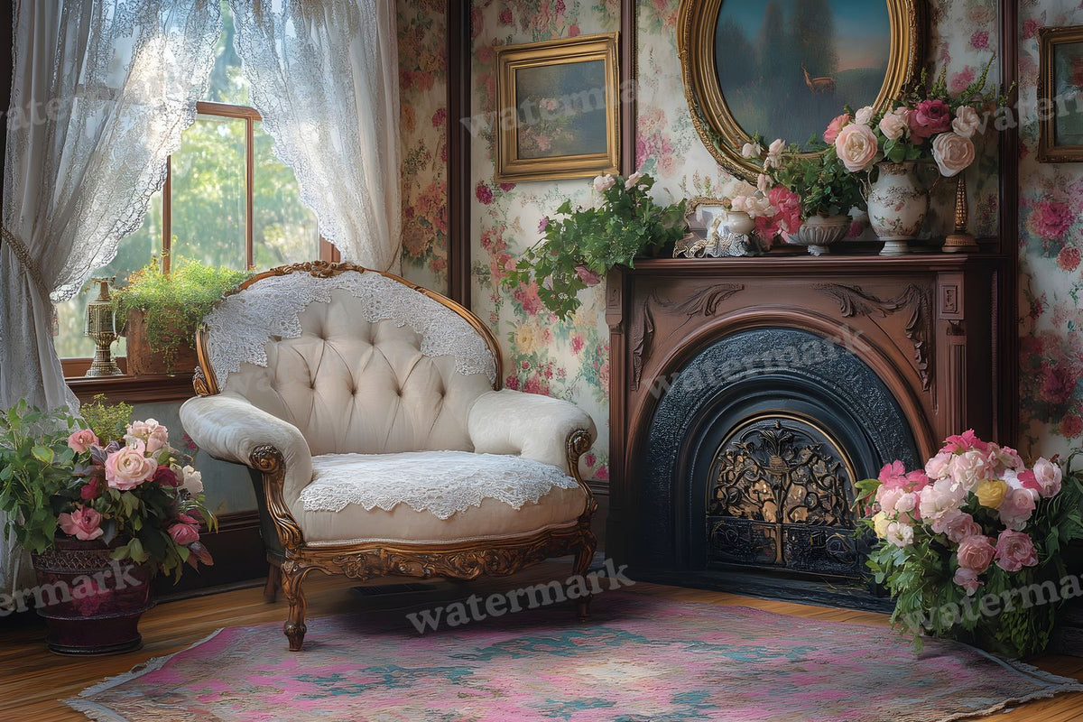 Victorian Parlor Elegance Backdrop Images