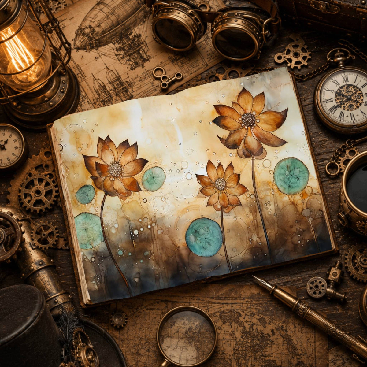 Water Lilies Digital Papers
