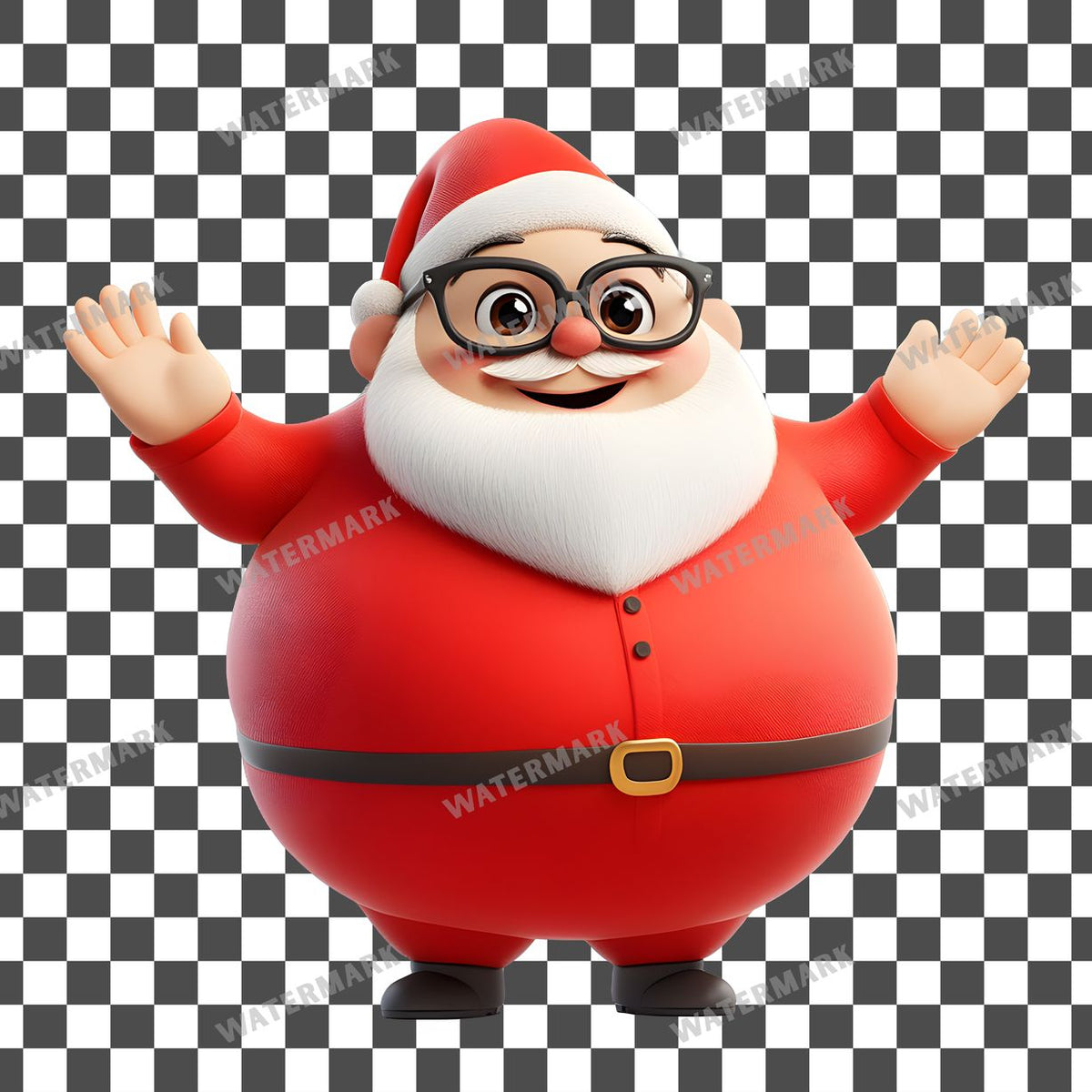 Waving Santa Clipart Pngs