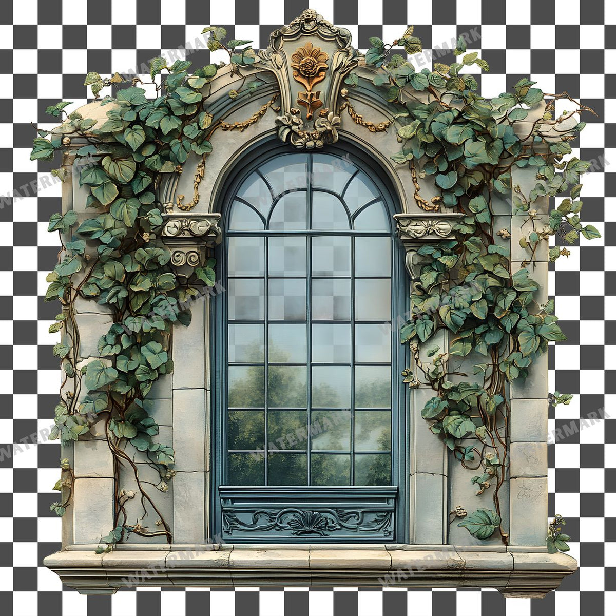 Window Vintage Style Clipart Pngs