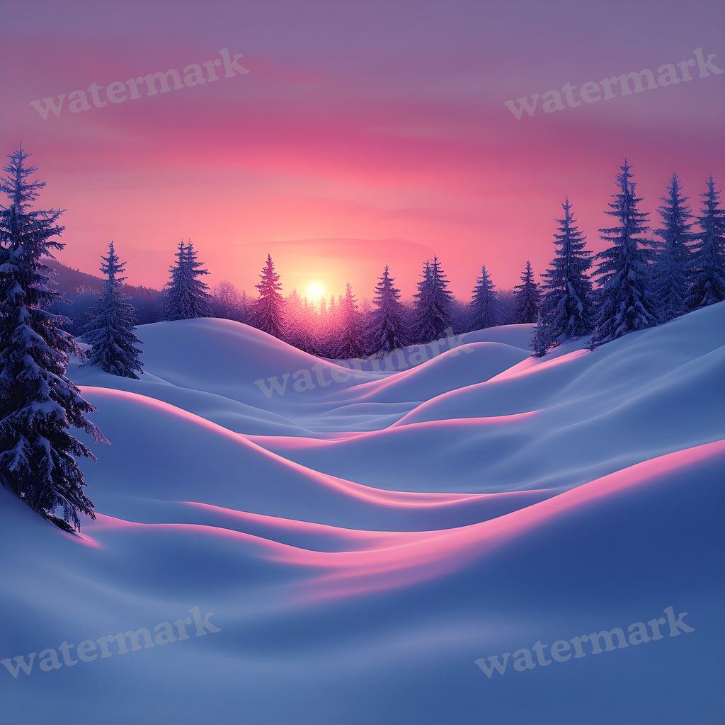 Winter Sunset Backdrop Images
