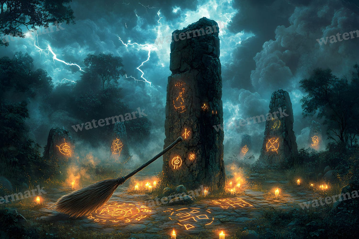 Witch Broomstick Backdrop Images