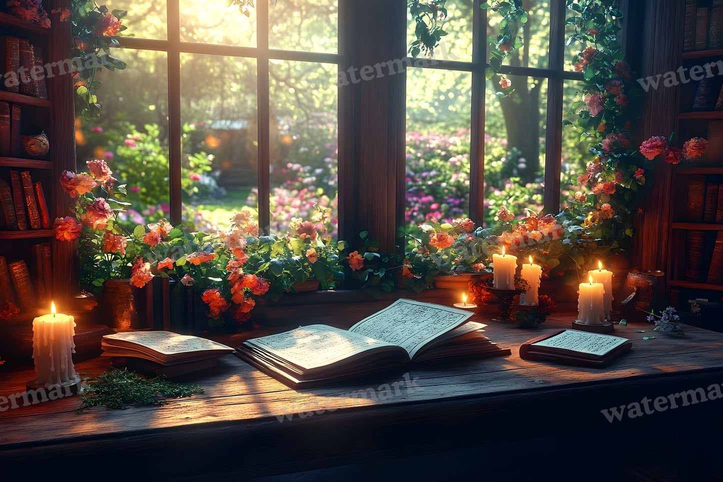 Witch’Study Desk Backdrop Images