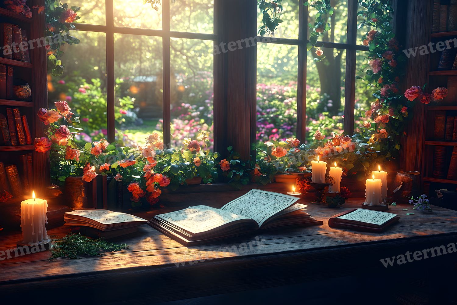 Witch’Study Desk Backdrop Images
