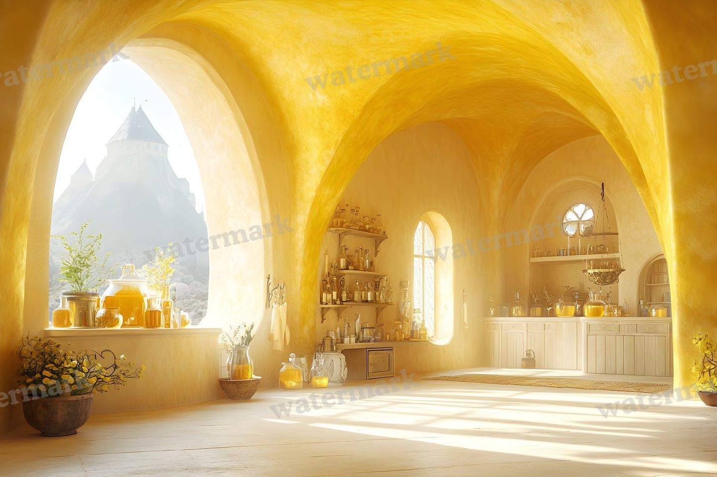 Witchs Apothecary Room Backdrop Images