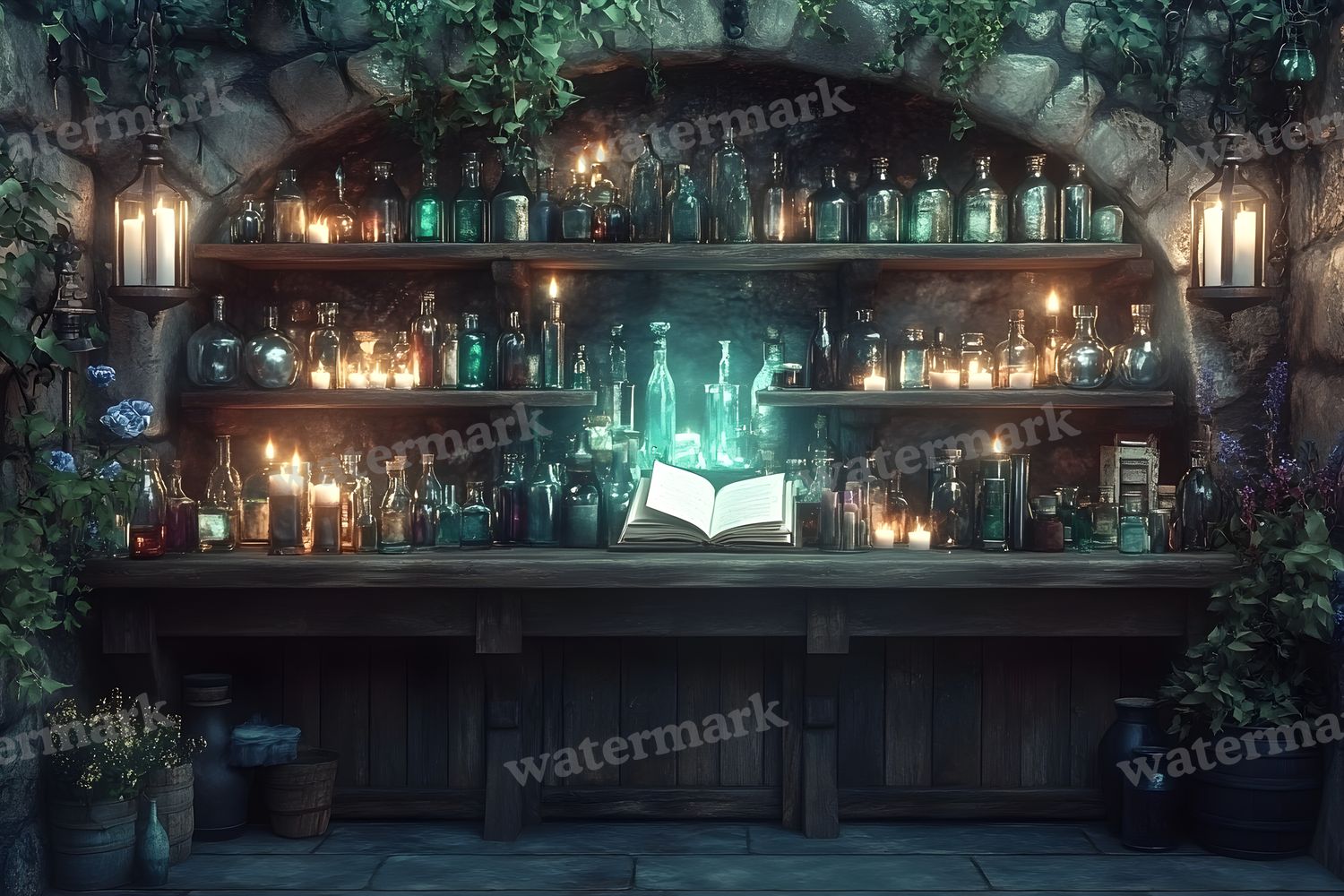 Witchs Apothecary Backdrop Images