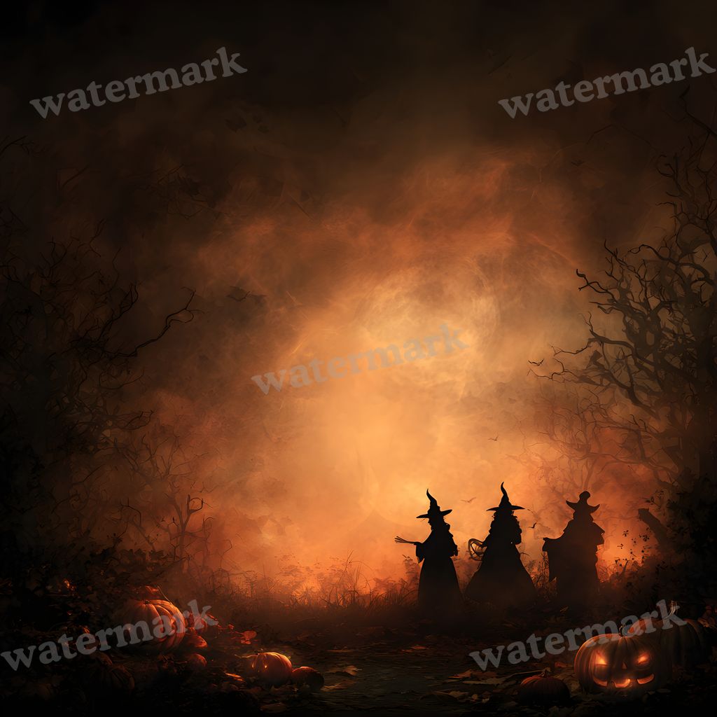 Witchy Halloween Backdrop Images