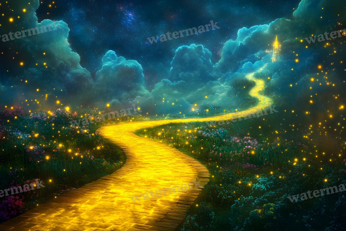 Wizard Of Oz Dreamscape With Floating Yellow Brick Road Backdrop Images