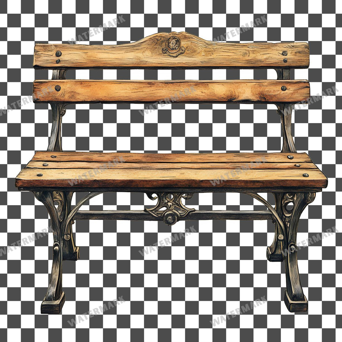 Wooden Rockin Vintage Style Clipart Pngs