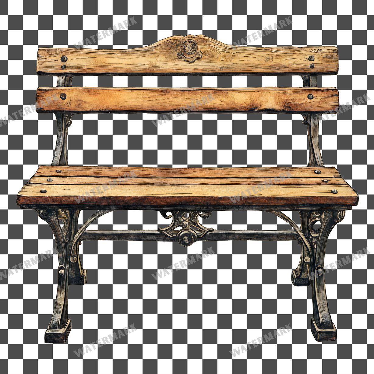 Wooden Rockin Vintage Style Clipart Pngs