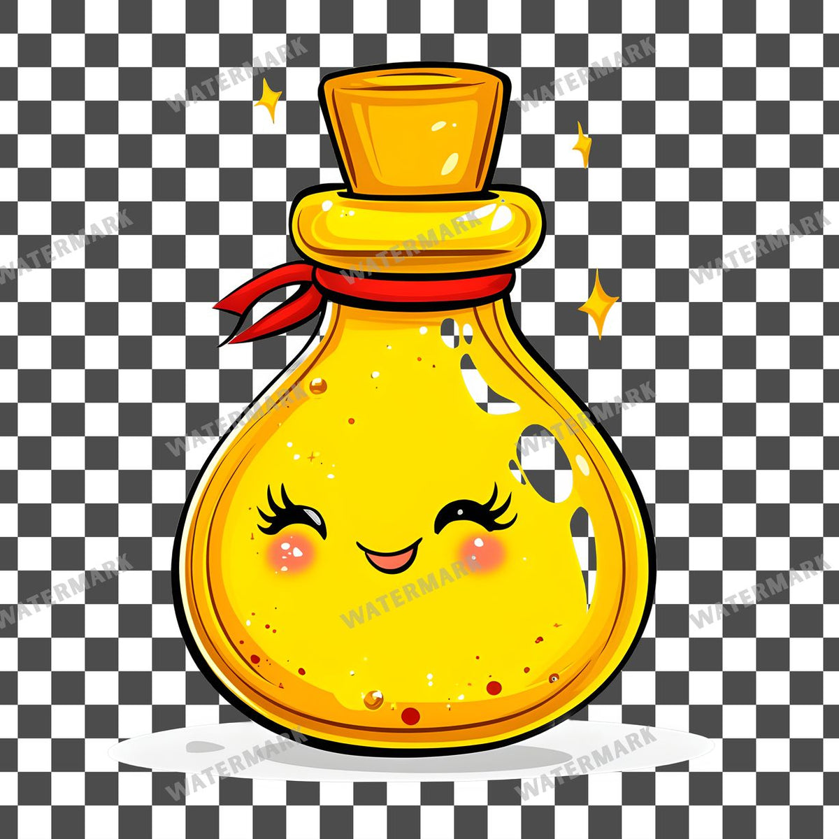 Yellow Apothecary Kawaii Style Clipart Pngs