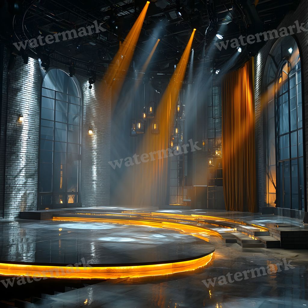 Yellow K Pop Stage Backdrop Images