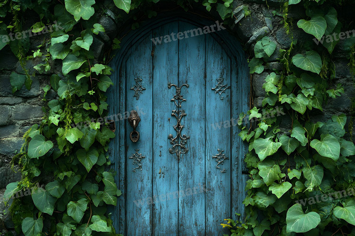 Aged Rustic Wood Door Backdrop Images