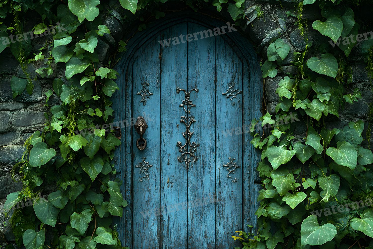 Aged Rustic Wood Door Backdrop Images