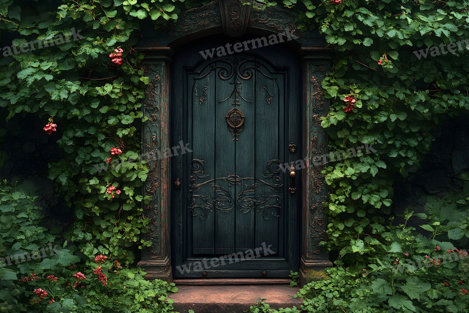 Aged Rustic Wood Door Backdrop Images