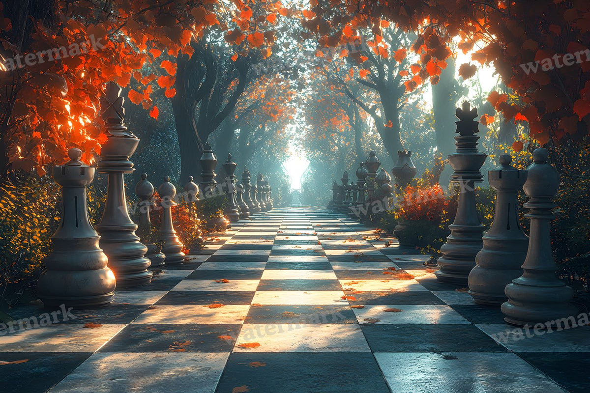 Alice Oversized Chessboard Backdrop Images