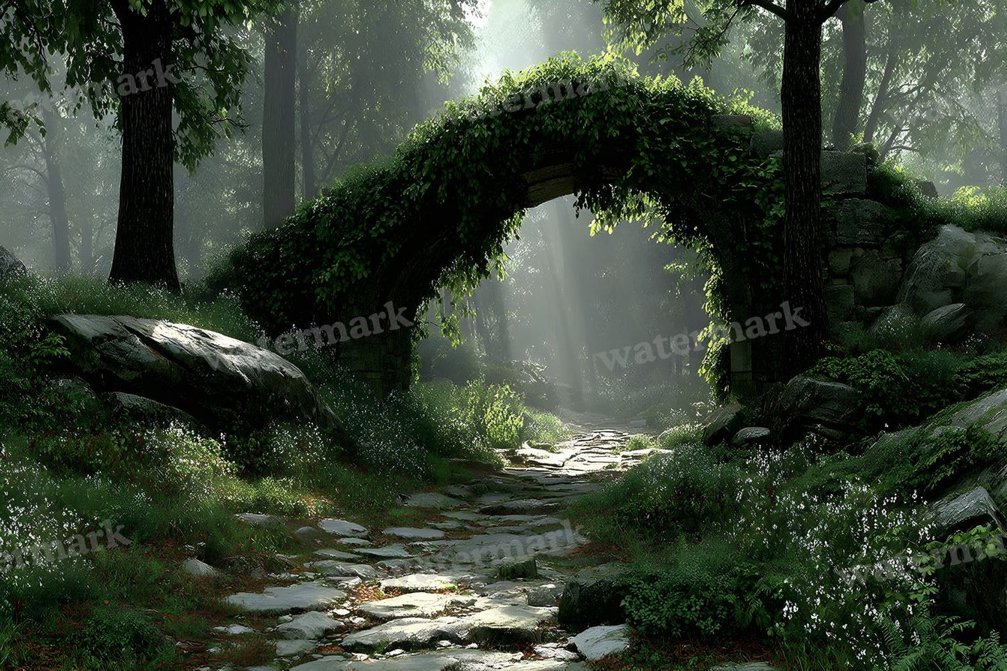 Alice Wonderland Magical Forest Backdrop Images