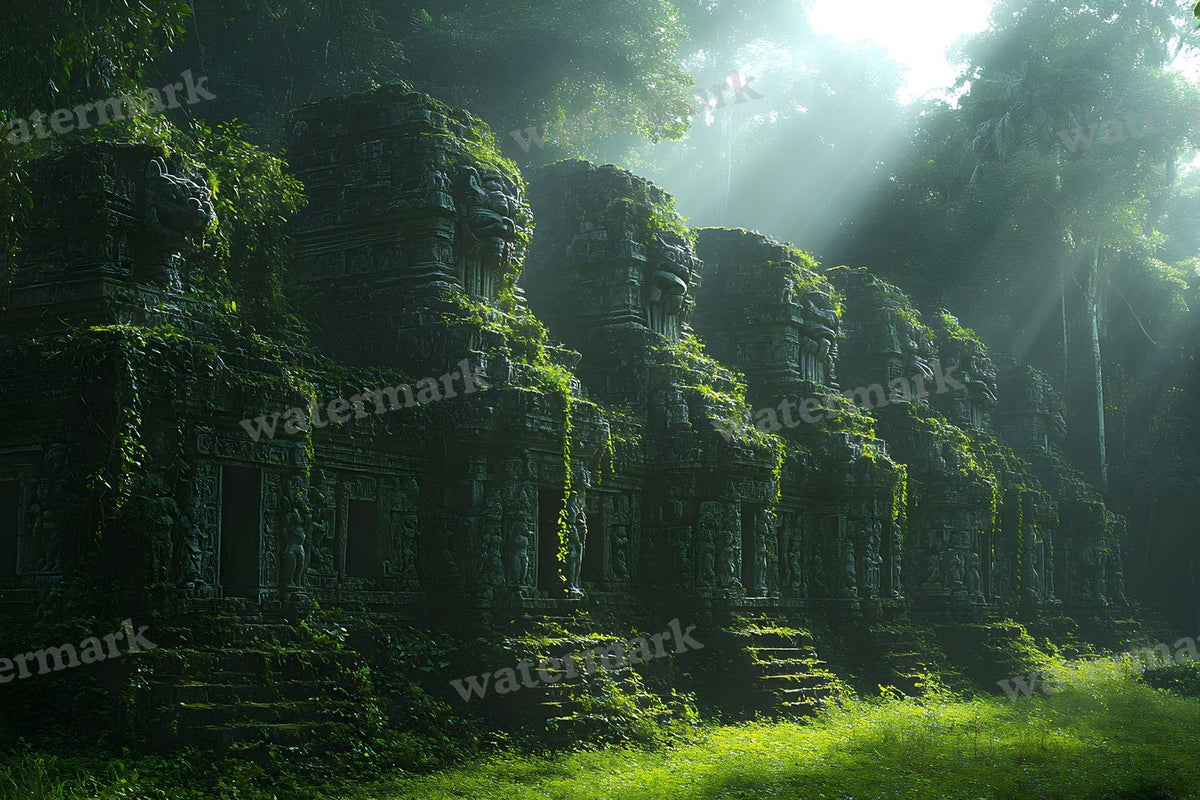 Amazonian Temple Ruins Backdrop Images
