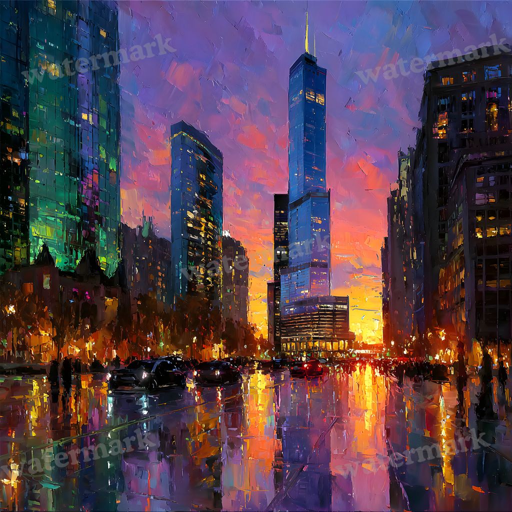 American Steampunk Cityscape Backdrop Images