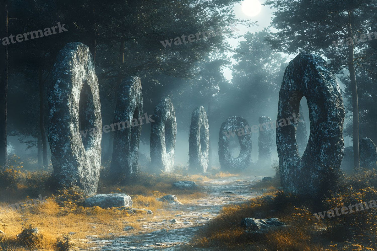 Ancient Stone Circle Clearing Backdrop Images