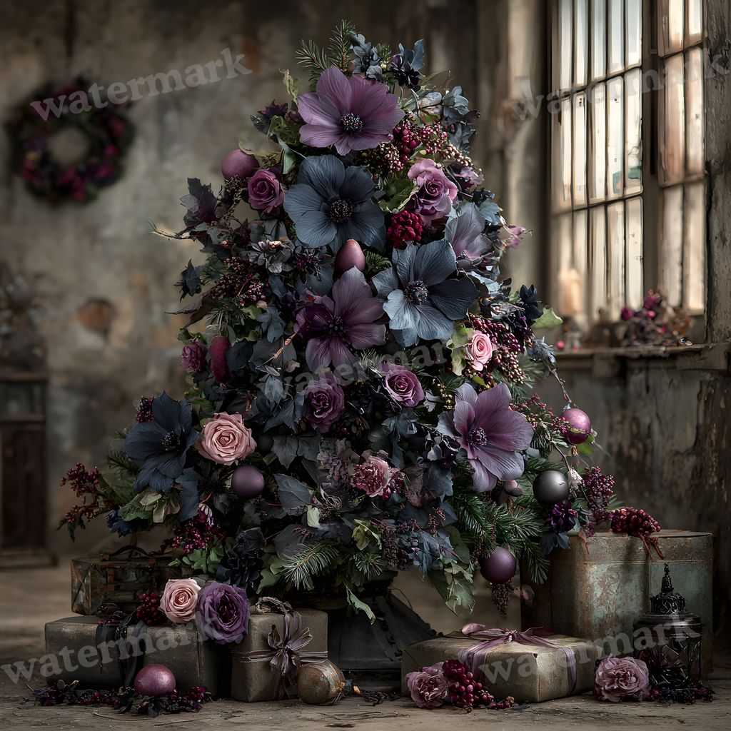 Black Gothic Christmas Backdrop Images