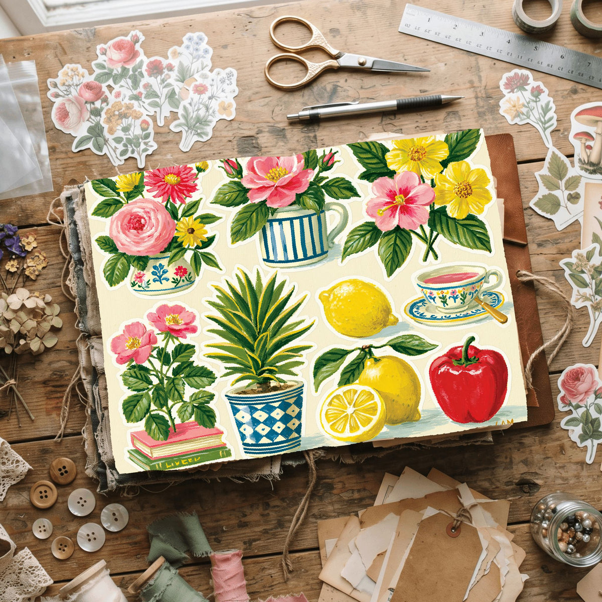 Gouache Sticker Collection