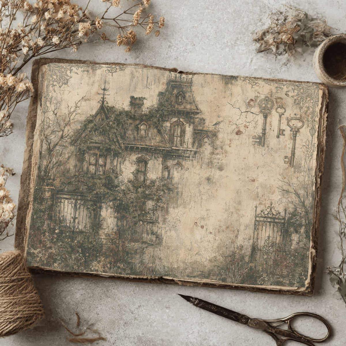 Haunted Victorian Manor Journal Paper