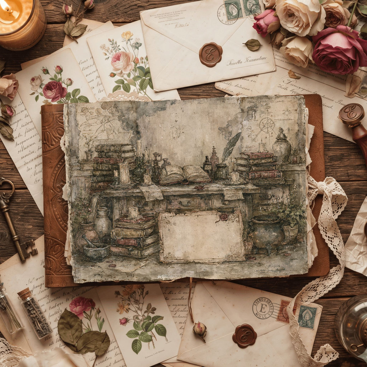 Old Witch Library Stationery
