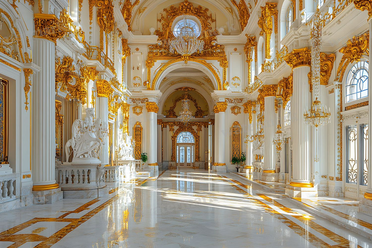 Opulent Baroque digital photo backdrop for photo editing, preview 3