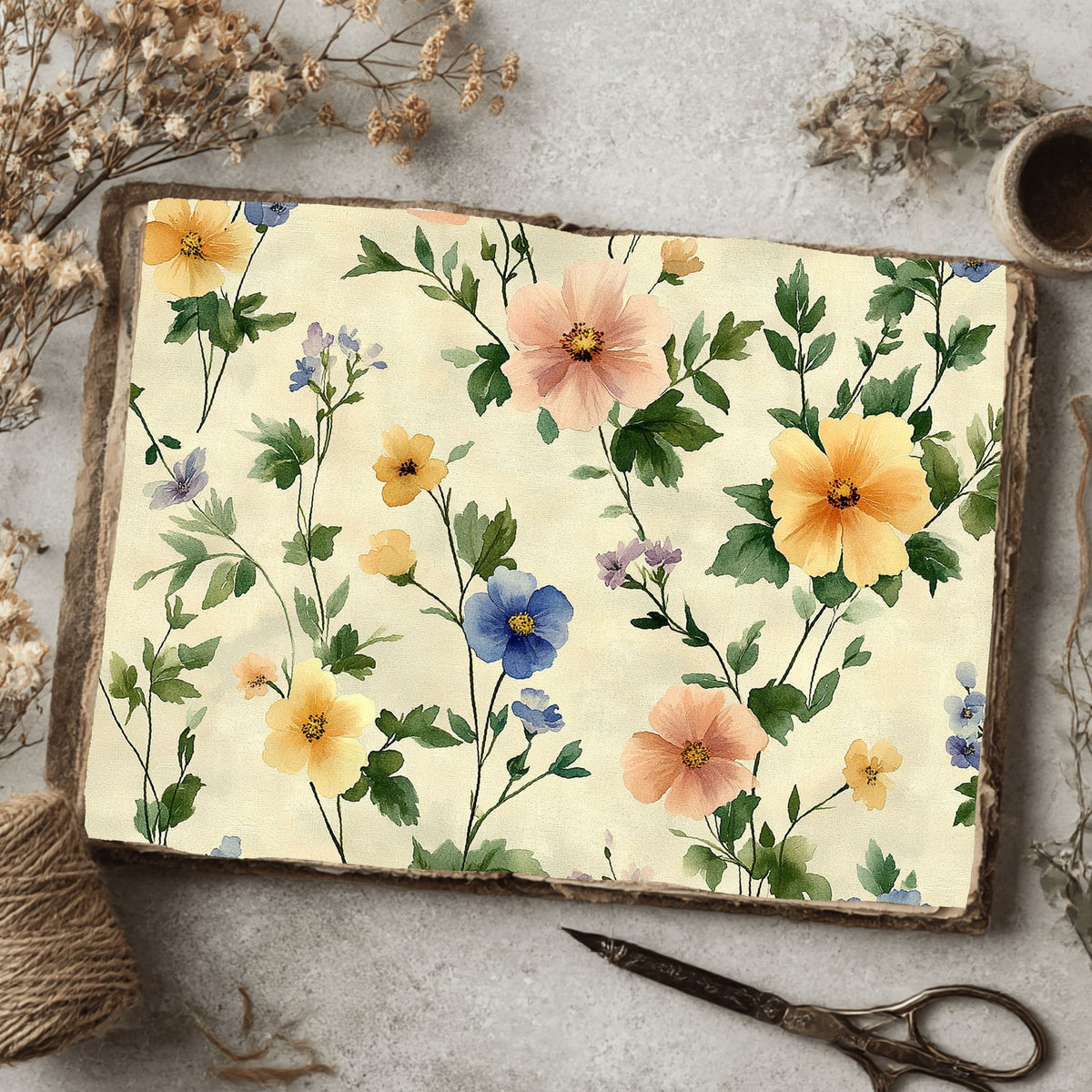 Pastel Botanical Bloom Paper
