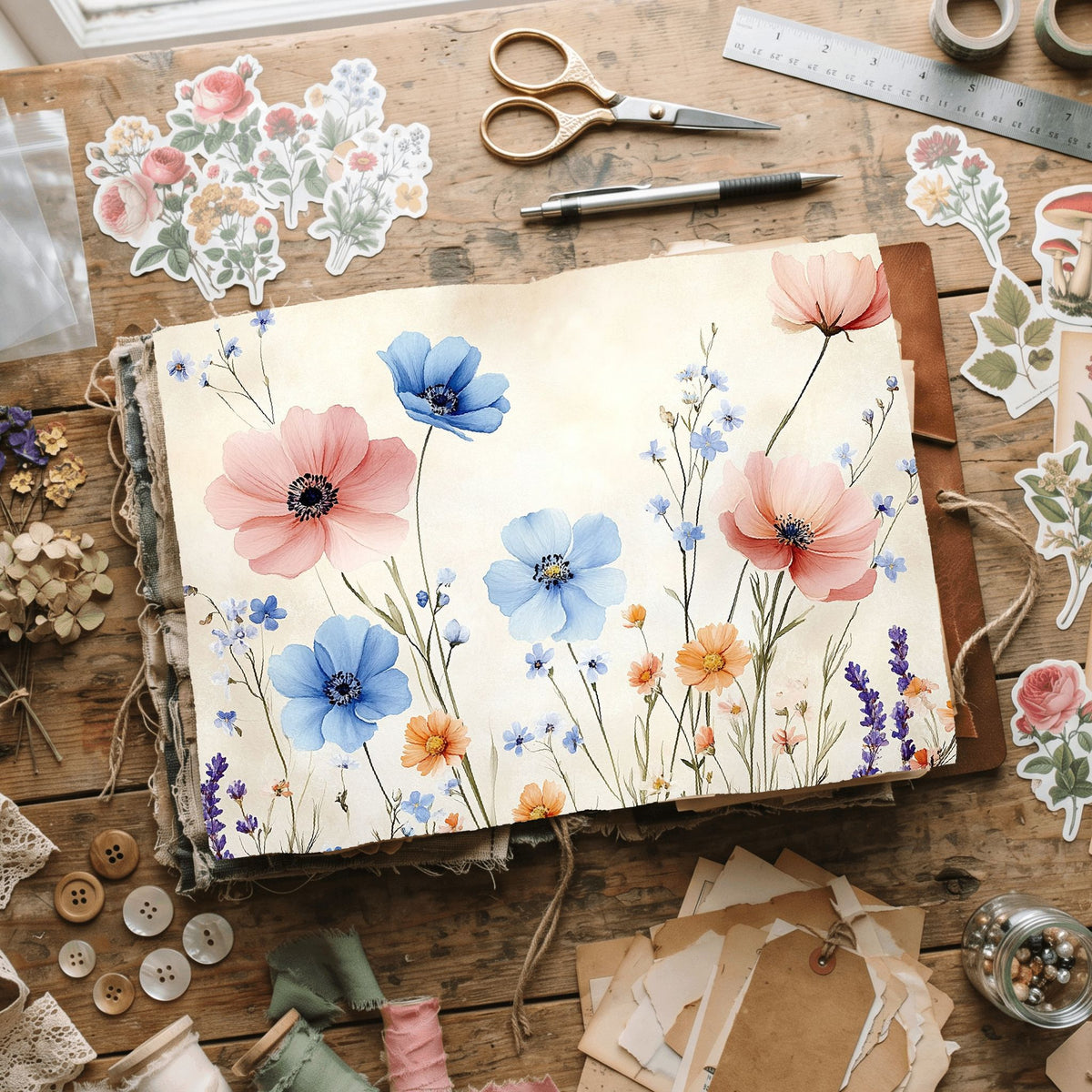 Pastel Wildflower Whispers Paper