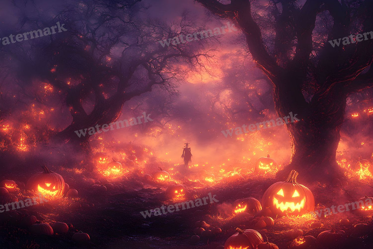 Pumpkin Field Curse Backdrop Images