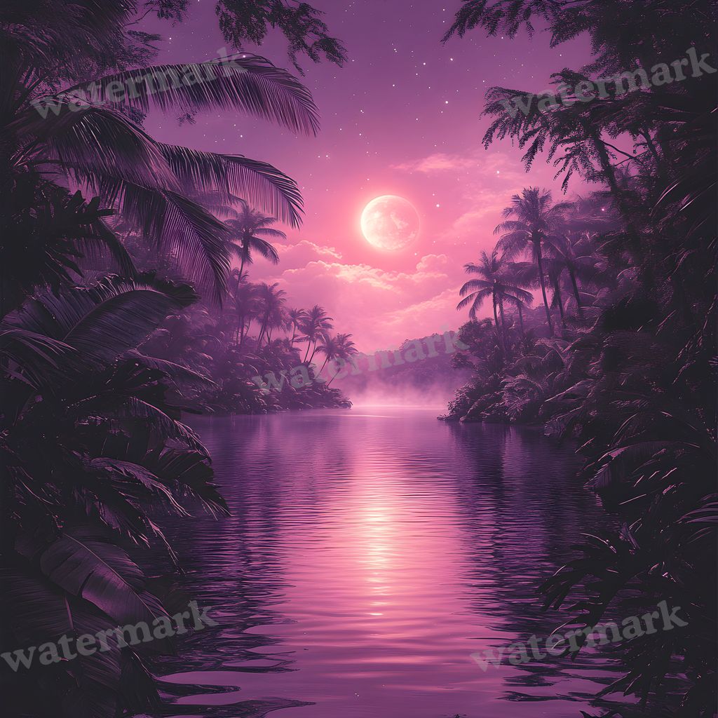 Purple Moon Backdrop Images