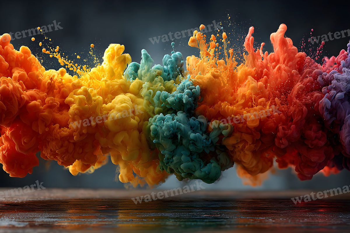 Rainbow Smoke Action Backdrop Images