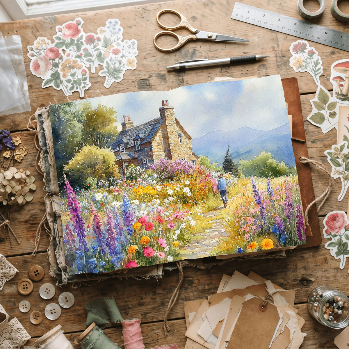 Secret Wildflower Cottage Writing Paper